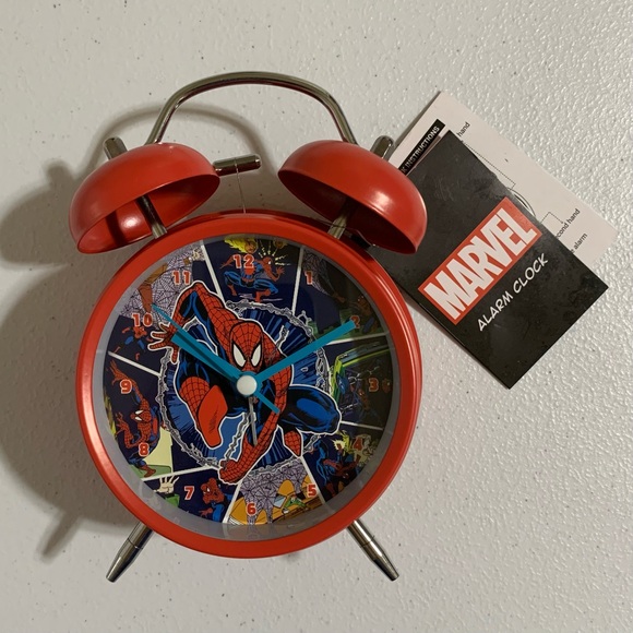 Marvel Spider-Man Twin Bell Analog Clock-NWT - Picture 7 of 8
